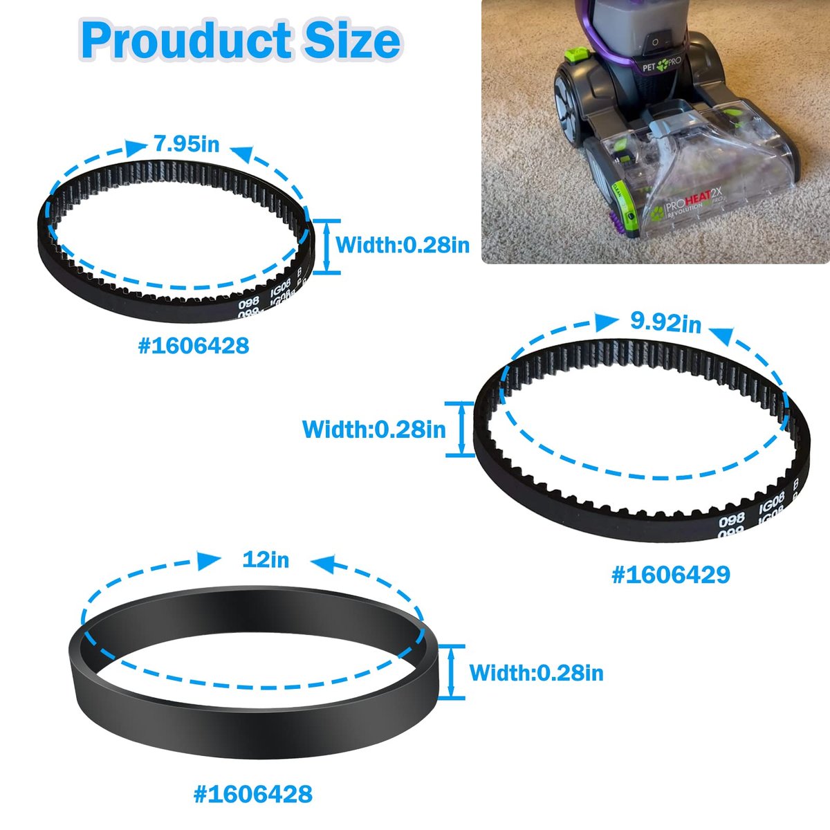 Bissell ProHeat 2X belt and brush roll replacement kit