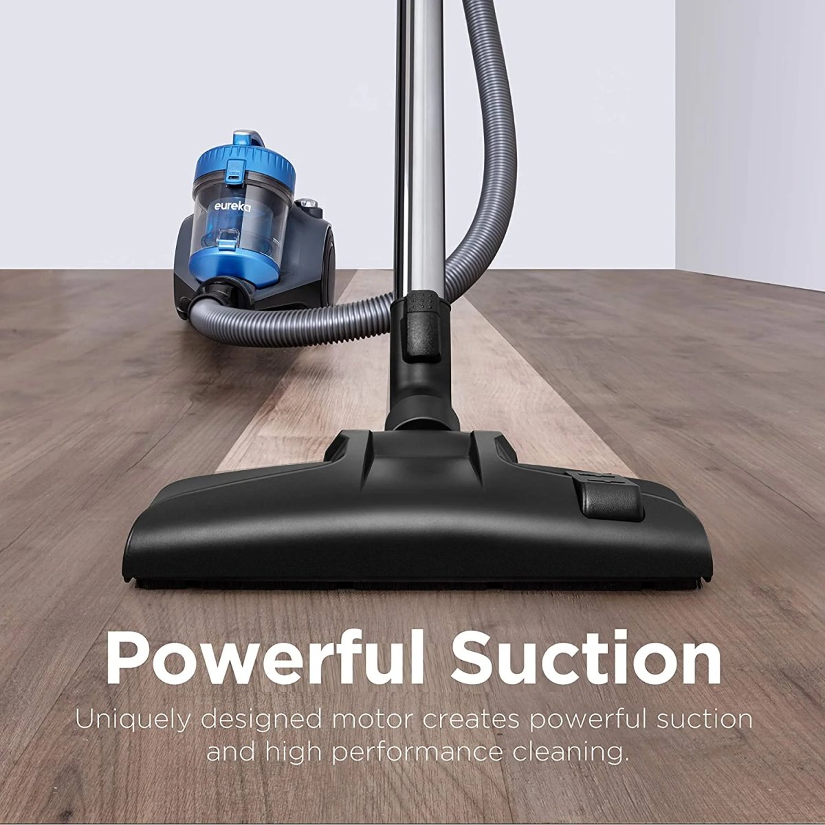 Eureka WhirlWind lightweight canister vacuum in blue
