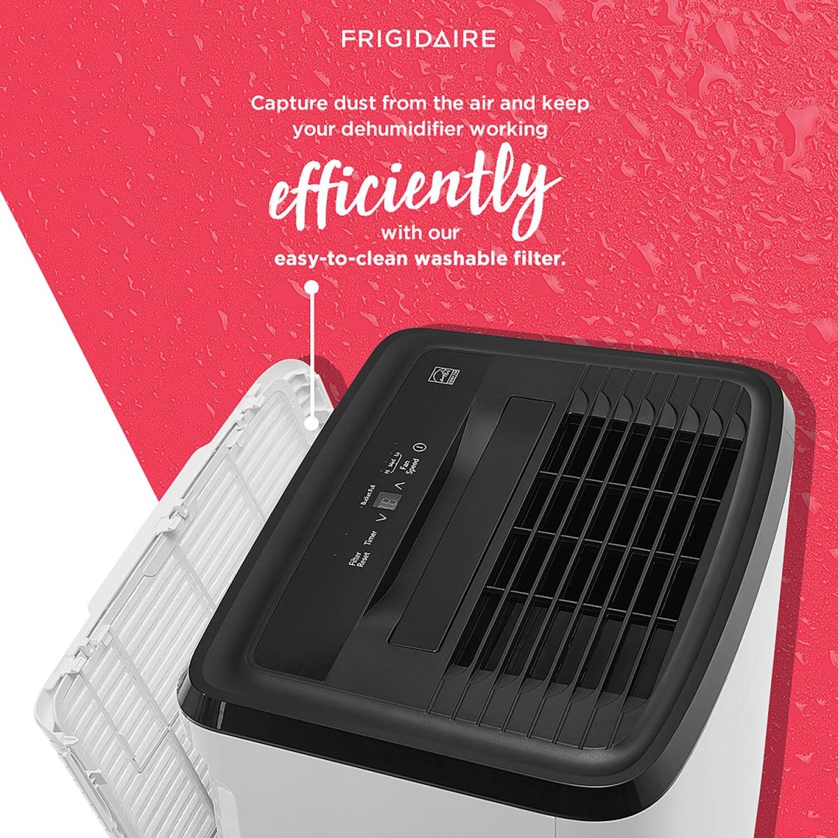 Frigidaire 50-pint dehumidifier with washable filter