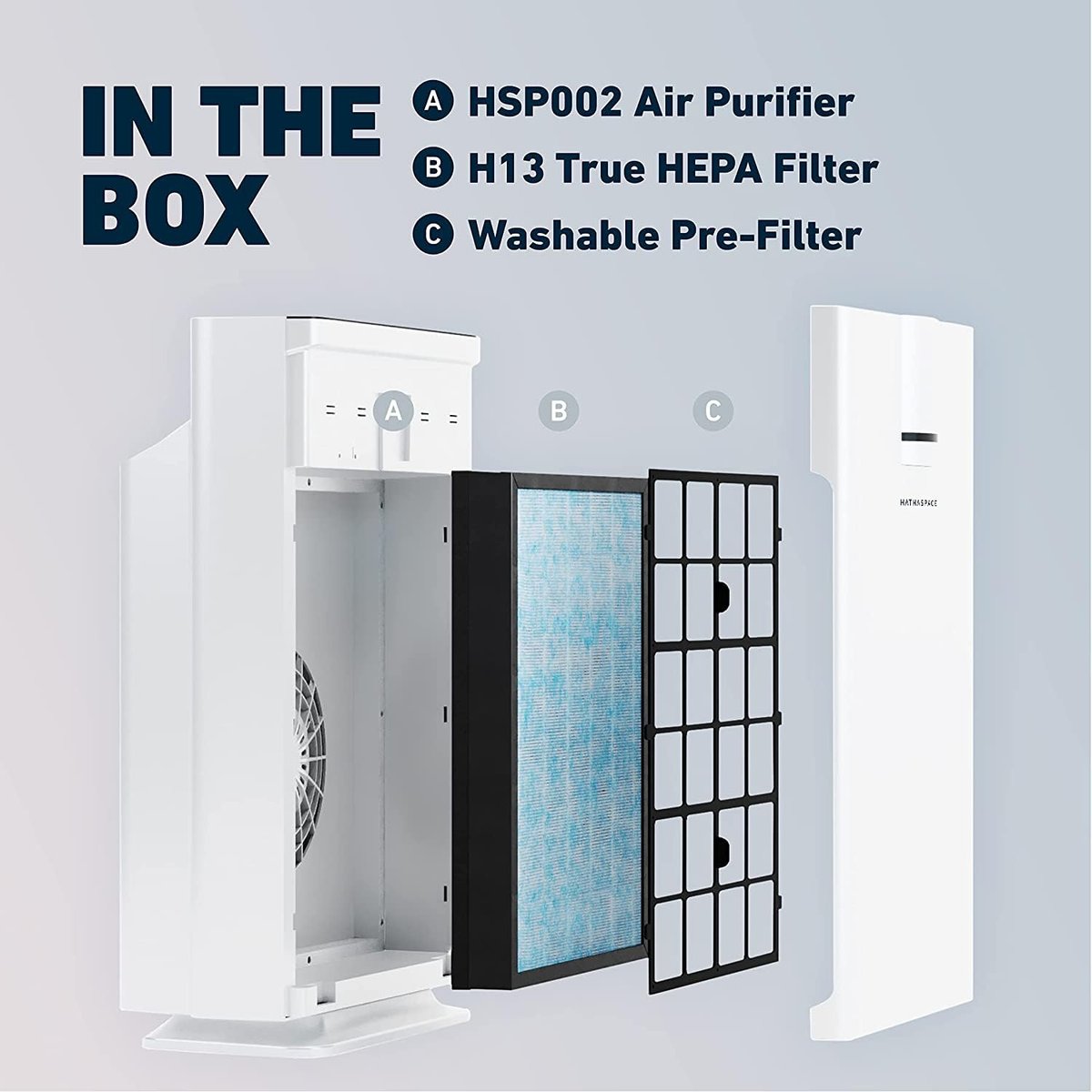 Hathaspace HEPA air purifier for mold spore removal