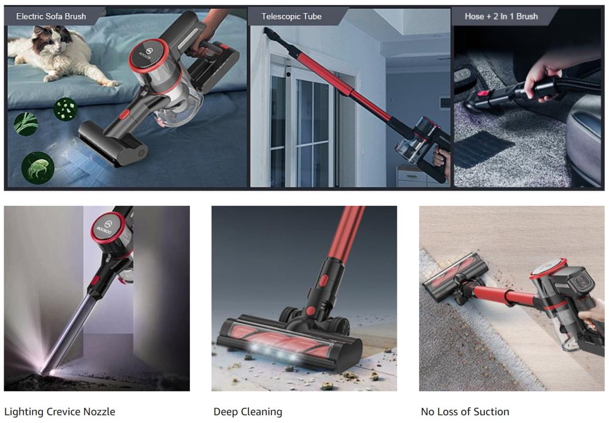 MOOSOO K17 Cordless Vacuum