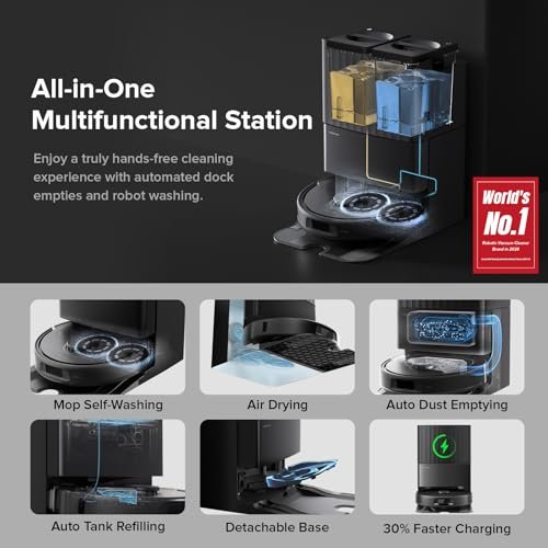 Roborock Qrevo QV 35A robot vacuum and mop with docking station