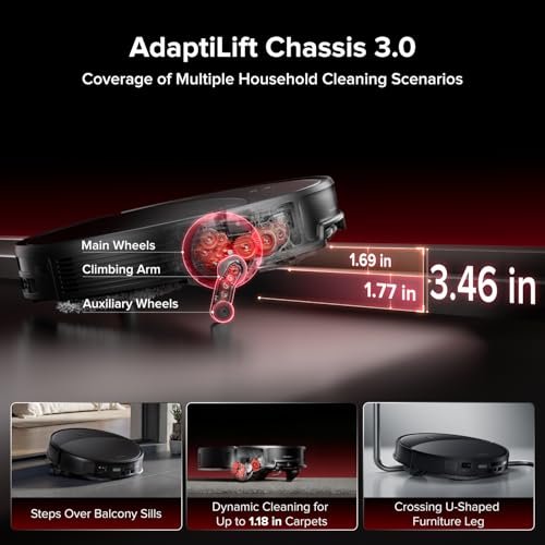 Roborock Saros 20 robot vacuum and mop, 3.14-inch ultra-slim chassis