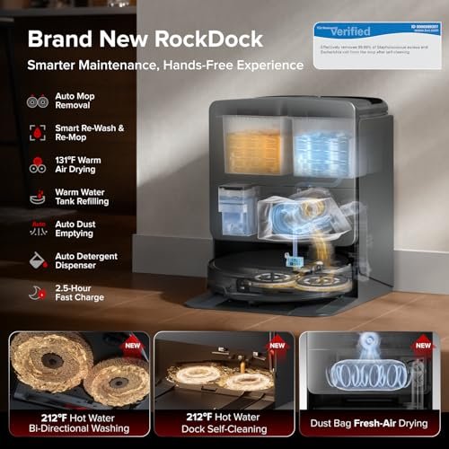 Roborock Saros 20 robot vacuum and mop, 3.14-inch ultra-slim chassis