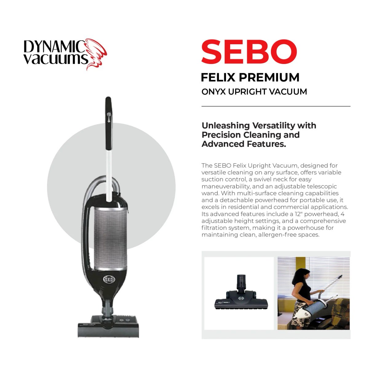 Sebo Felix Premium Upright Vacuum