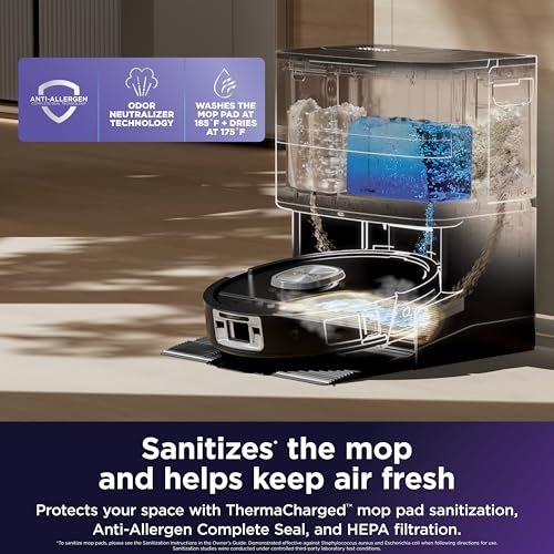 Shark PowerDetect UV Reveal 2-in-1 robot vacuum and mop with NeverTouch Pro base